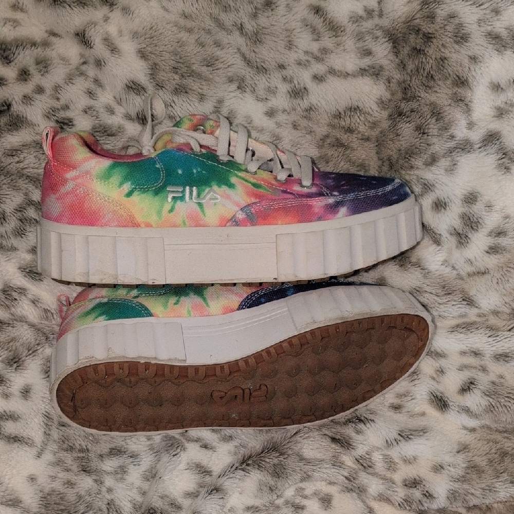 Fila Multicolor Tie-Dye Platform Sneakers
